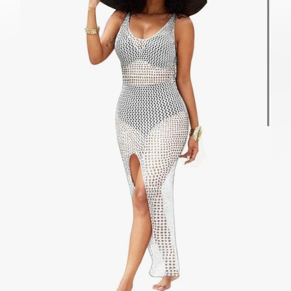 Mesh cover up - size small -‎ white